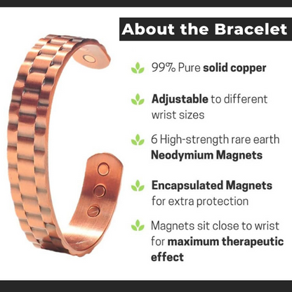 Menheal™ Pure Copper MagneticTherapy Bracelet（Limited Time Discount 🔥 Last Day）