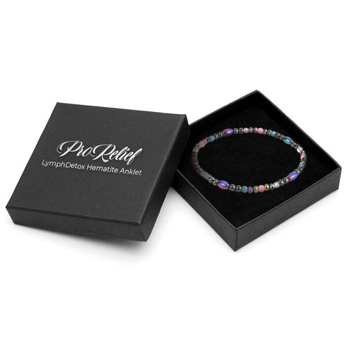 ProRelief LymphDetox Hematite Anklet