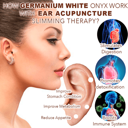 LymphRevive Auriculotherapy White Onyx Ear Cuff