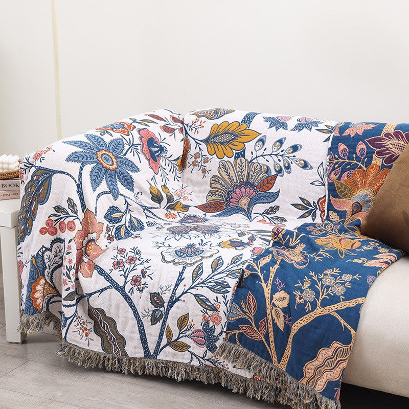 Eden Floral Reversible Throw Blanket